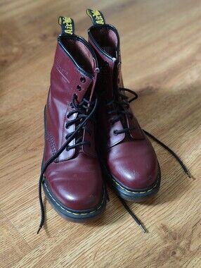 Dr. Martens Red Leather Boot